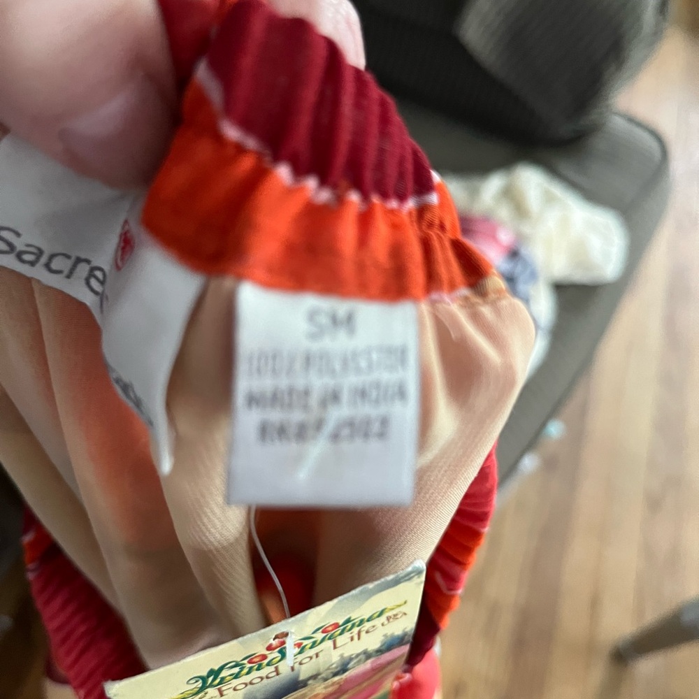 Sacred Thread Size Small Pull On Sheer Pants Flor… - image 8